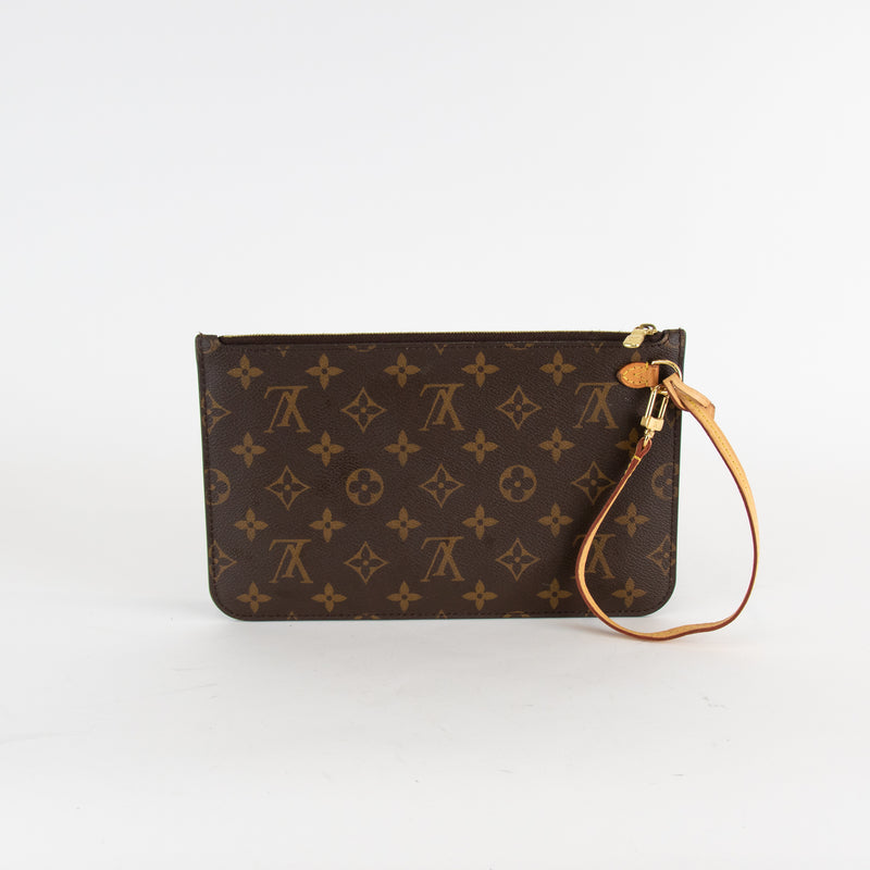 Louis Vuitton Brown Monogram Neverfull Pochette Pouch