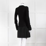 Burberry Black Ribbed Fitted Jumper And Skirt  Dress