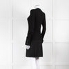 Burberry Black Ribbed Fitted Jumper And Skirt  Dress