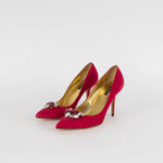 Dolce & Gabbana Pink Suede Court Shoe with Jewelled Toe Detail