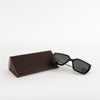 Fendi Black Oversized Wire Arm Logo Sunglasses