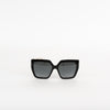 Fendi Black Oversized Wire Arm Logo Sunglasses