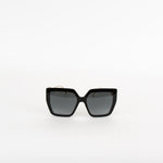 Fendi Black Oversized Wire Arm Logo Sunglasses