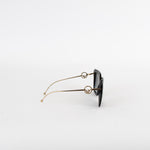 Fendi Black Oversized Wire Arm Logo Sunglasses