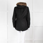 Barbour Black With Faux Fur Hood Trim Jacket