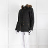 Barbour Black With Faux Fur Hood Trim Jacket