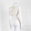 Christian Dior Ivory T-Shirt With Embellished Logo