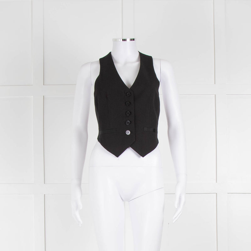 By Malene Birger Black Bow Detail Waistcoat