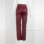 Joseph Red Leather Trousers