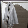 Toteme Grey Blanket Stitch Trim Draped Coat