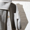 Toteme Grey Blanket Stitch Trim Draped Coat