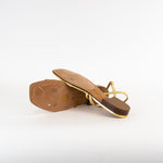 Emme Parsons Hope Flat Washed Gold Metallic Leather Sandal