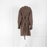 Auralee Brushed Alpaca Wool Melton Hooded Coat