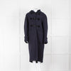 RAEY Navy Blue Cuffed Duffle Coat