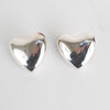 Annika Inez Voluptuous Heart Earrings Silver