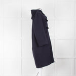 RAEY Navy Blue Cuffed Duffle Coat