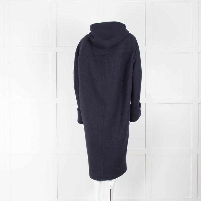 RAEY Navy Blue Cuffed Duffle Coat