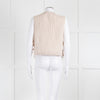 Vanessa Bruno Neutral Wool Rib Knit Gilet