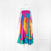 DVF Multicoloured Floral Elasticated Top Sleeveless Silk Blend Midi Dress