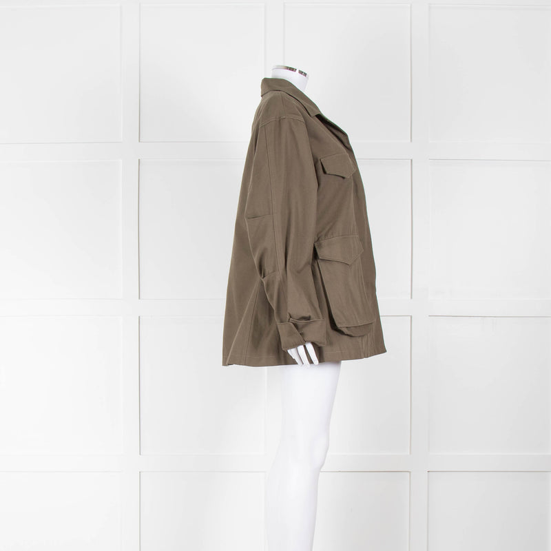 Toteme Khaki Twill Cargo Jacket