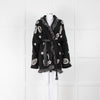 Alanui Black And White 100% Cashmere Belted Cardigan