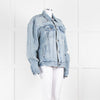 Ksubi Blue Distressed Denim Jacket