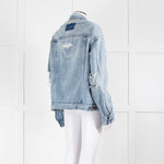 Ksubi Blue Distressed Denim Jacket