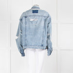 Ksubi Blue Distressed Denim Jacket