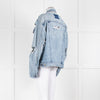 Ksubi Blue Distressed Denim Jacket