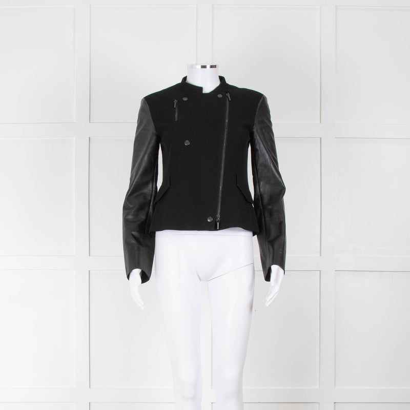 Akris Black Lambskin Wool Short Jacket