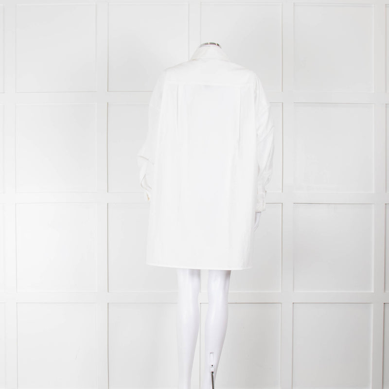 RAEY Lyocell Blend Giant Formal White Shirt