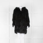 Isabel Marant Black Hooded Raccoon Jacket