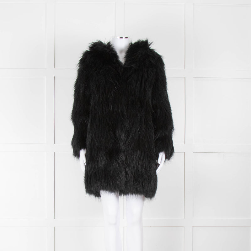 Isabel Marant Black Hooded Raccoon Jacket