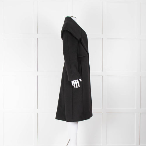 Max Mara Atelier 100%  Black Shawl Collar Coat