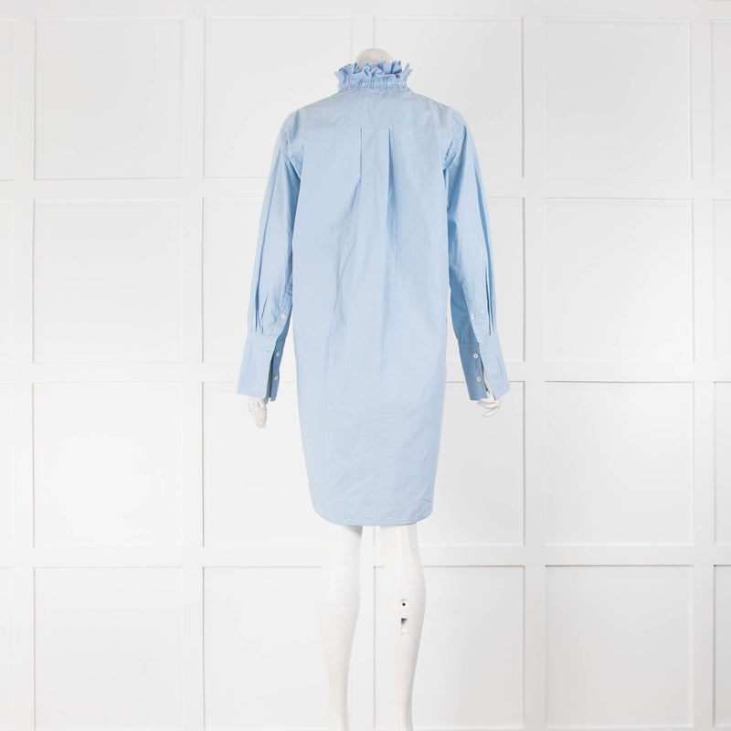 Isabel Marant Etoile Cotton Side Pocket Long Sleeve Shirt Dress