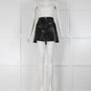 Frame Faux Black Leather Mini Skirt