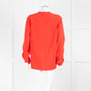 Stella McCartney Piedemonte Red Silk Long Sleeve Blouse