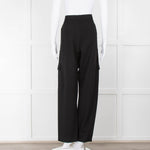 Le Set Black Stretch Cargo Trousers