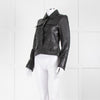 Me+Em Black Leather Pocket Button Short Jacket