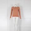 Essentiel Antwerp Collared Peach Fine Knit Jumper