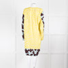 Dries Van Noten Blue Yellow Multi Print Long Sleeve Tunic Dress