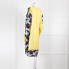 Dries Van Noten Blue Yellow Multi Print Long Sleeve Tunic Dress