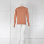 Essentiel Antwerp Collared Peach Fine Knit Jumper