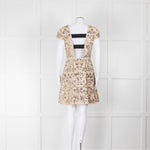 Rebecca Taylor Beige Sequin Mini Dress