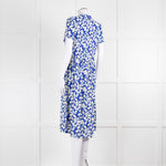 Lollys Laundry Blue White Floral Short Sleeve Dress