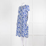 Lollys Laundry Blue White Floral Short Sleeve Dress