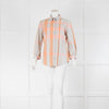 Burberry Brit Orange Grey Cotton Long Sleeve Shirt