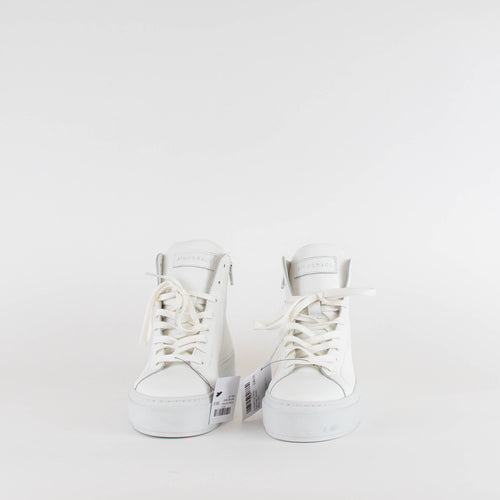 Air & Grace Pure White High Ankle Trainers