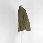 Sezane Khaki Green Denim Cotton Jacket