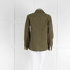 Sezane Khaki Green Denim Cotton Jacket